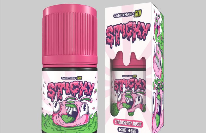 Candyman X Glu Sticky Strawberry Mochi Freebase 60 ML 3 MG 6 MG