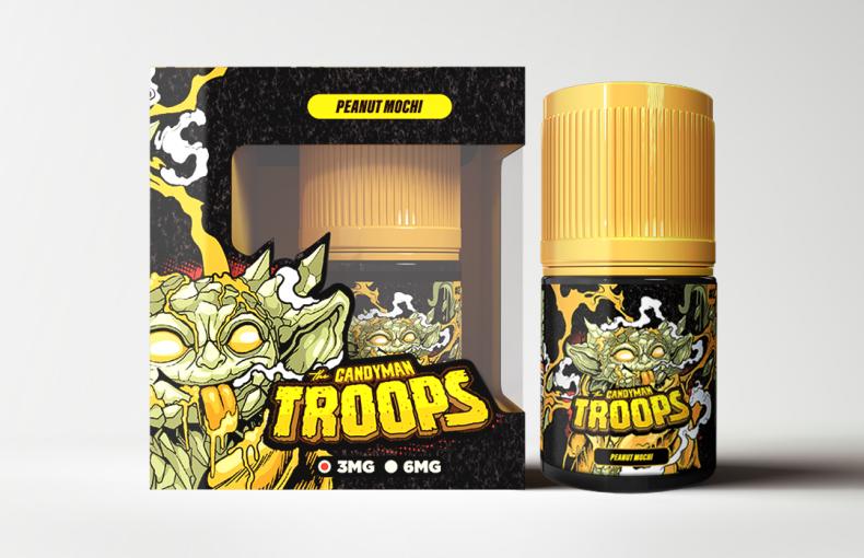 Candyman Troops Peanut Mochi Freebase 60 ML 3 MG 6 MG